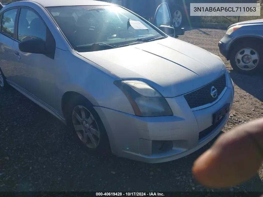 2012 Nissan Sentra 2.0/2.0S/Sr/2.0Sl VIN: 3N1AB6AP6CL711063 Lot: 40619428