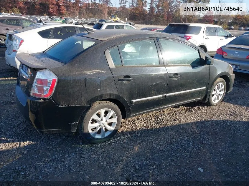 2012 Nissan Sentra 2.0 Sl VIN: 3N1AB6AP1CL745640 Lot: 40709402