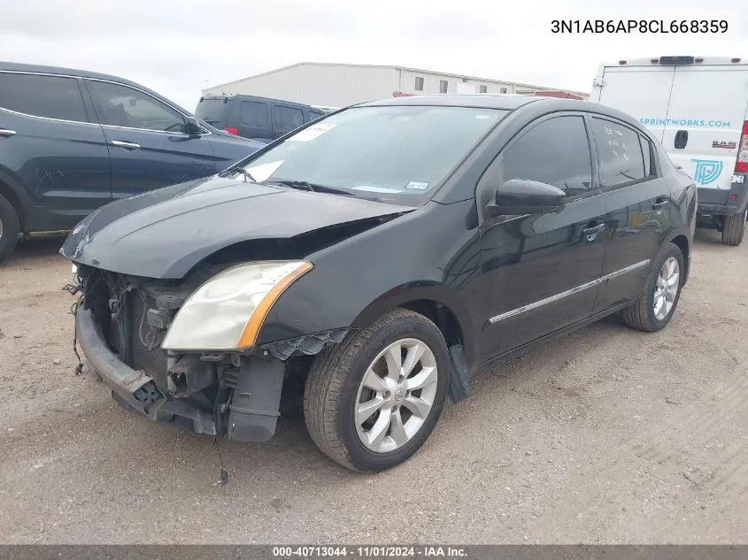 2012 Nissan Sentra 2.0 Sl VIN: 3N1AB6AP8CL668359 Lot: 40713044