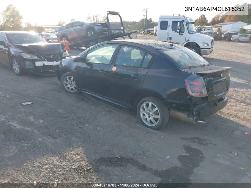 2012 Nissan Sentra 2.0 Sr VIN: 3N1AB6AP4CL615352 Lot: 40716783