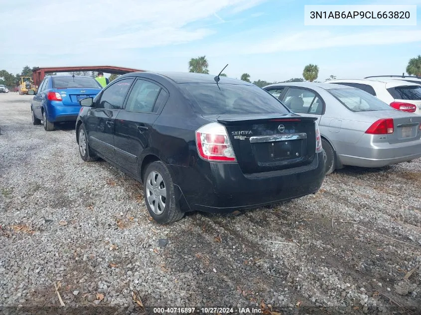 2012 Nissan Sentra 2.0 S VIN: 3N1AB6AP9CL663820 Lot: 40716897