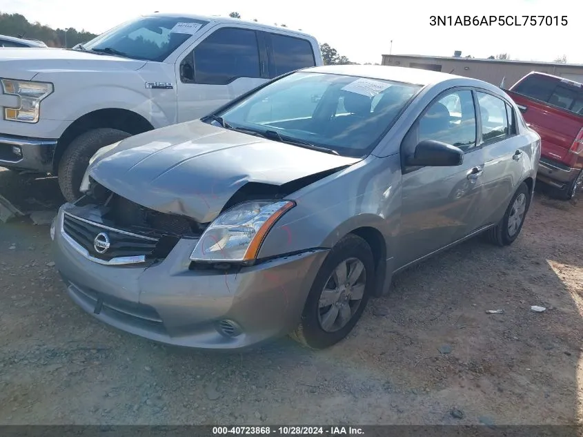 2012 Nissan Sentra 2.0 VIN: 3N1AB6AP5CL757015 Lot: 40723868