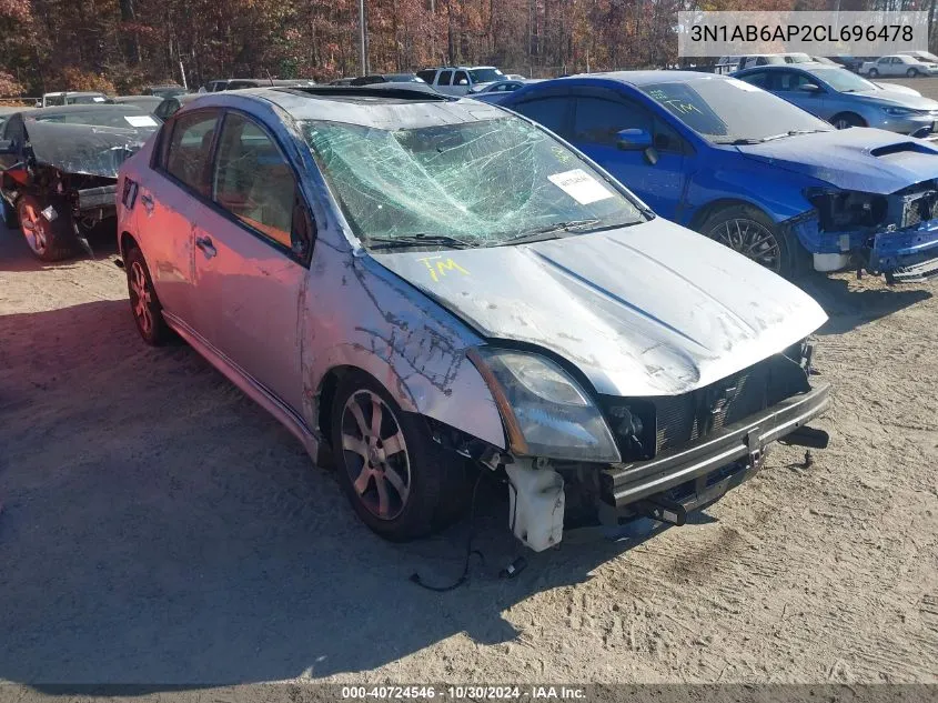 3N1AB6AP2CL696478 2012 Nissan Sentra 2.0 Sr