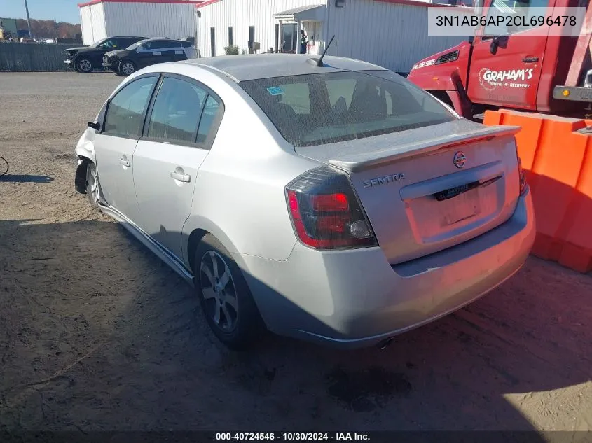 3N1AB6AP2CL696478 2012 Nissan Sentra 2.0 Sr