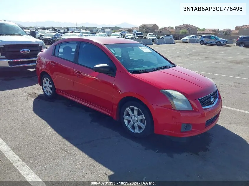 2012 Nissan Sentra 2.0 Sr VIN: 3N1AB6AP3CL776498 Lot: 40731393