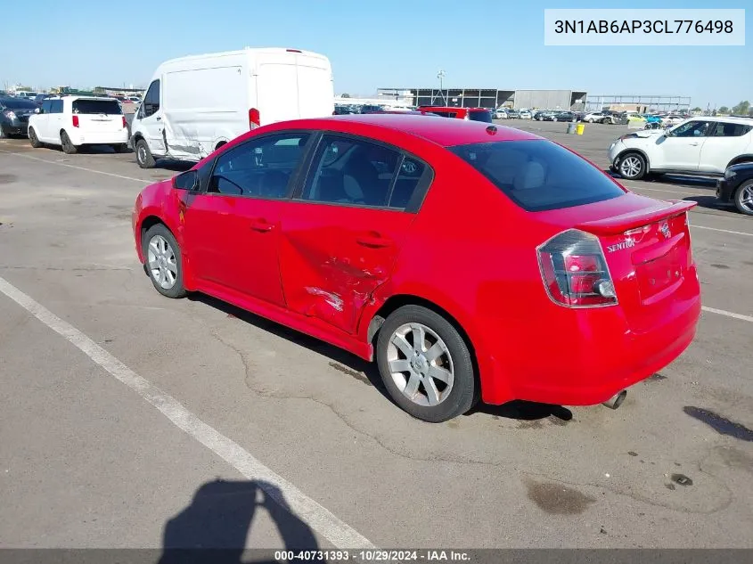 2012 Nissan Sentra 2.0 Sr VIN: 3N1AB6AP3CL776498 Lot: 40731393