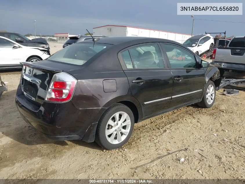 2012 Nissan Sentra 2.0 Sl VIN: 3N1AB6AP7CL656820 Lot: 40731754