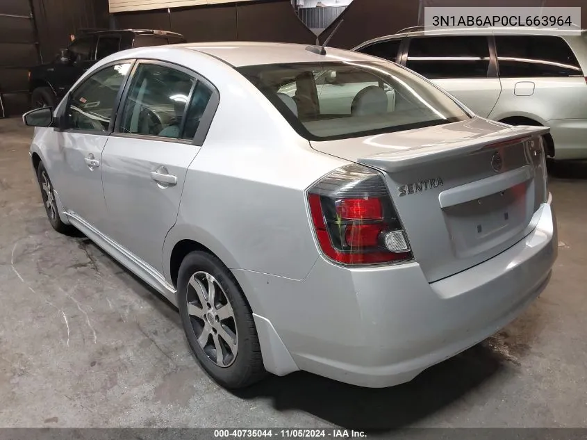 3N1AB6AP0CL663964 2012 Nissan Sentra 2.0 Sr