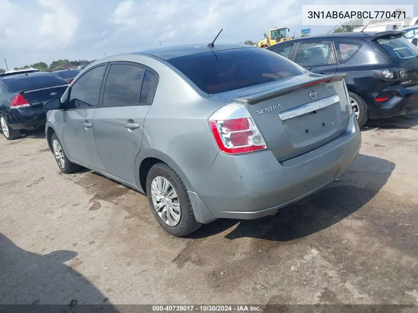 2012 Nissan Sentra 2.0 VIN: 3N1AB6AP8CL770471 Lot: 40739017