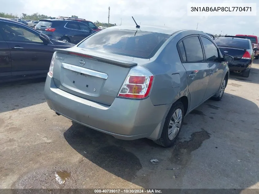 2012 Nissan Sentra 2.0 VIN: 3N1AB6AP8CL770471 Lot: 40739017