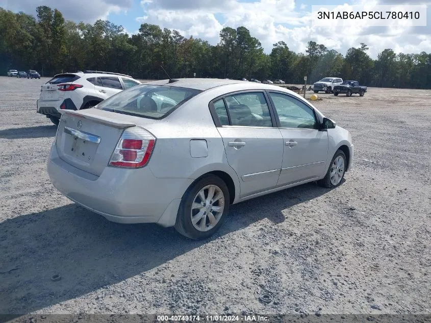 2012 Nissan Sentra 2.0 S VIN: 3N1AB6AP5CL780410 Lot: 40749174