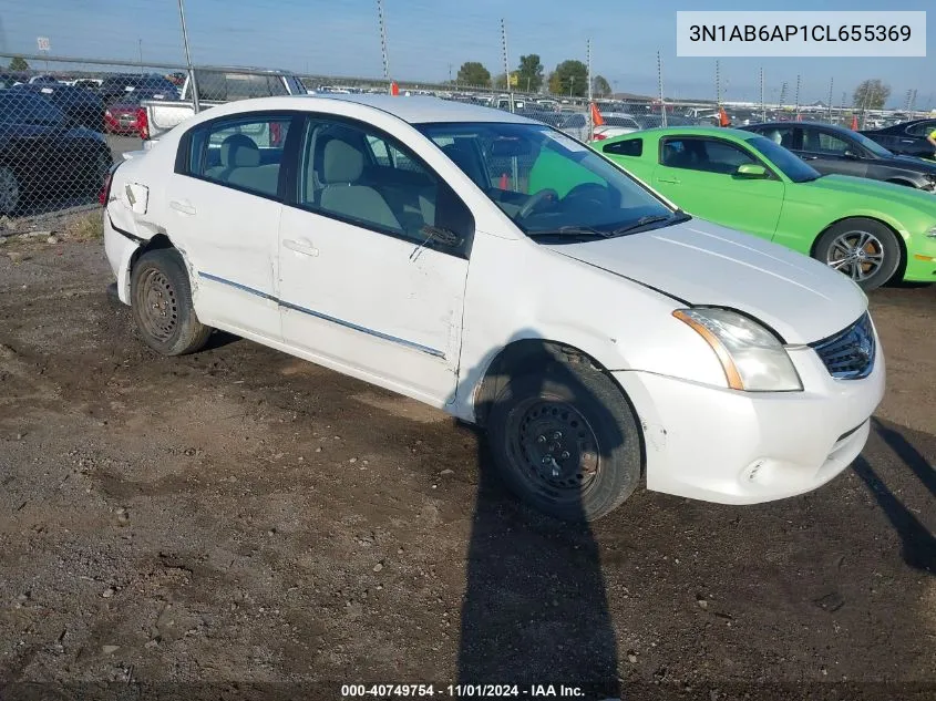 2012 Nissan Sentra 2.0 S VIN: 3N1AB6AP1CL655369 Lot: 40749754