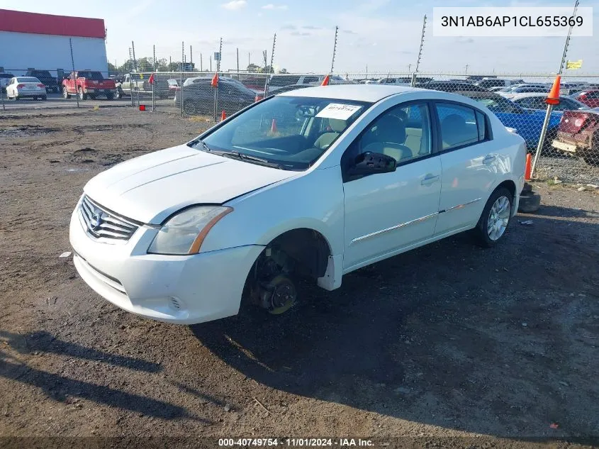 2012 Nissan Sentra 2.0 S VIN: 3N1AB6AP1CL655369 Lot: 40749754