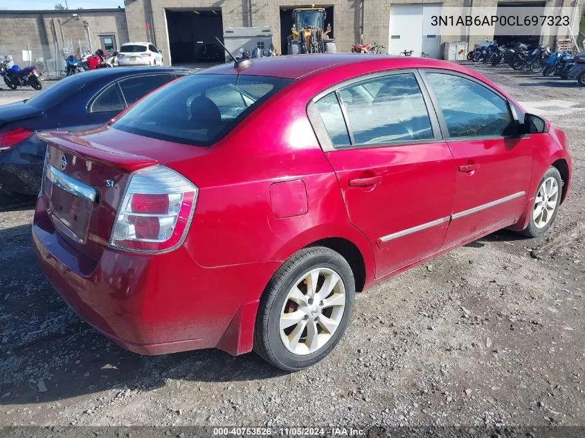 2012 Nissan Sentra 2.0 Sl VIN: 3N1AB6AP0CL697323 Lot: 40753526