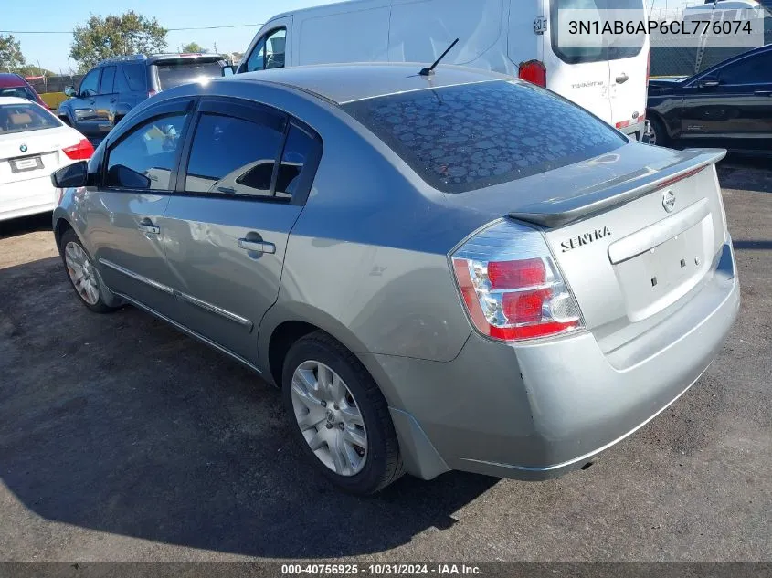 2012 Nissan Sentra 2.0 S VIN: 3N1AB6AP6CL776074 Lot: 40756925