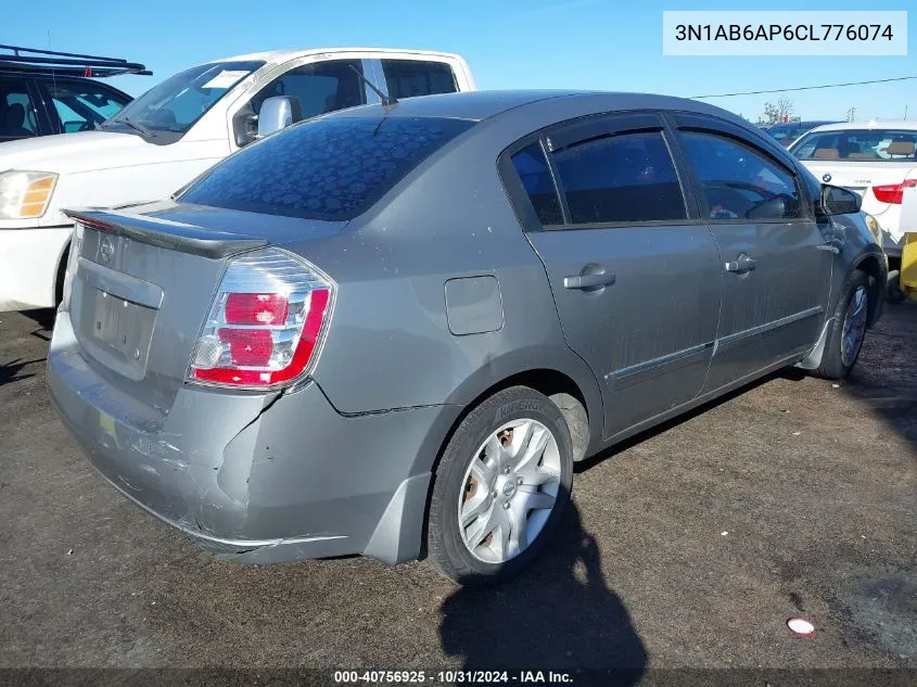 2012 Nissan Sentra 2.0 S VIN: 3N1AB6AP6CL776074 Lot: 40756925