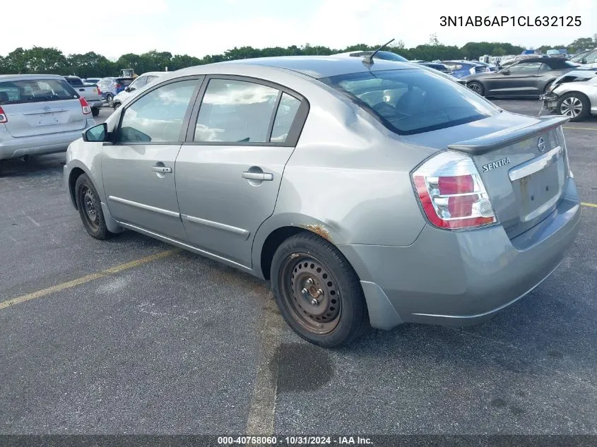 2012 Nissan Sentra 2.0 S VIN: 3N1AB6AP1CL632125 Lot: 40758060