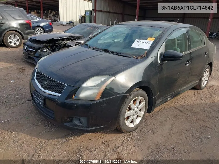 2012 Nissan Sentra 2.0 Sr VIN: 3N1AB6AP1CL714842 Lot: 40758516