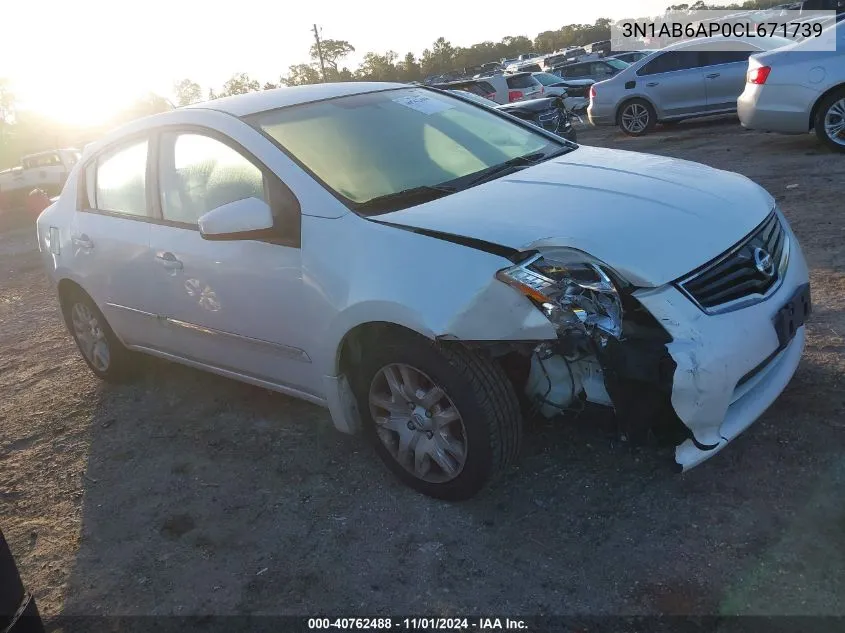 2012 Nissan Sentra 2.0 S VIN: 3N1AB6AP0CL671739 Lot: 40762488