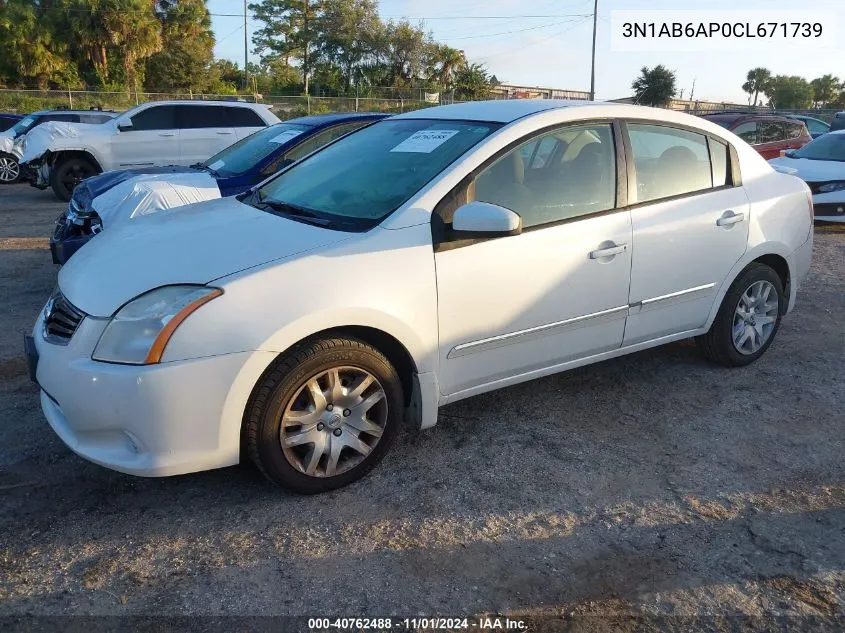 2012 Nissan Sentra 2.0 S VIN: 3N1AB6AP0CL671739 Lot: 40762488