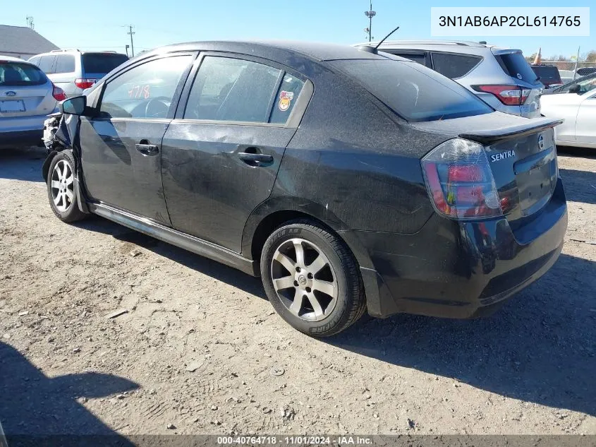 2012 Nissan Sentra 2.0 Sr VIN: 3N1AB6AP2CL614765 Lot: 40764718