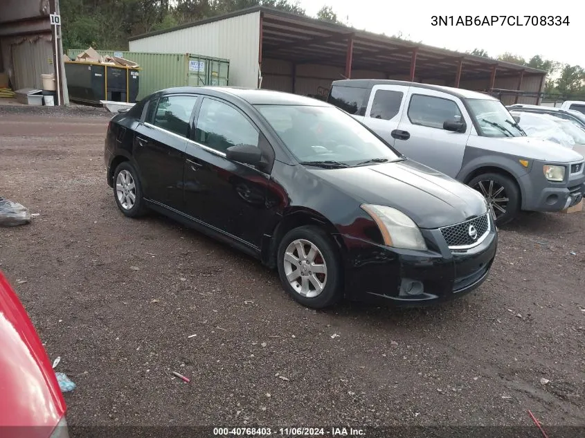 2012 Nissan Sentra 2.0 Sr VIN: 3N1AB6AP7CL708334 Lot: 40768403