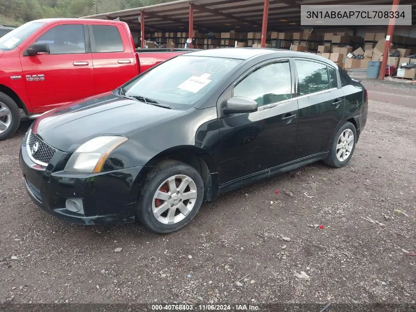 2012 Nissan Sentra 2.0 Sr VIN: 3N1AB6AP7CL708334 Lot: 40768403