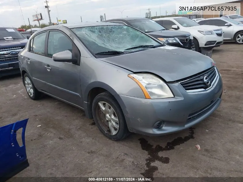 2012 Nissan Sentra 2.0 S VIN: 3N1AB6AP7CL657935 Lot: 40812159