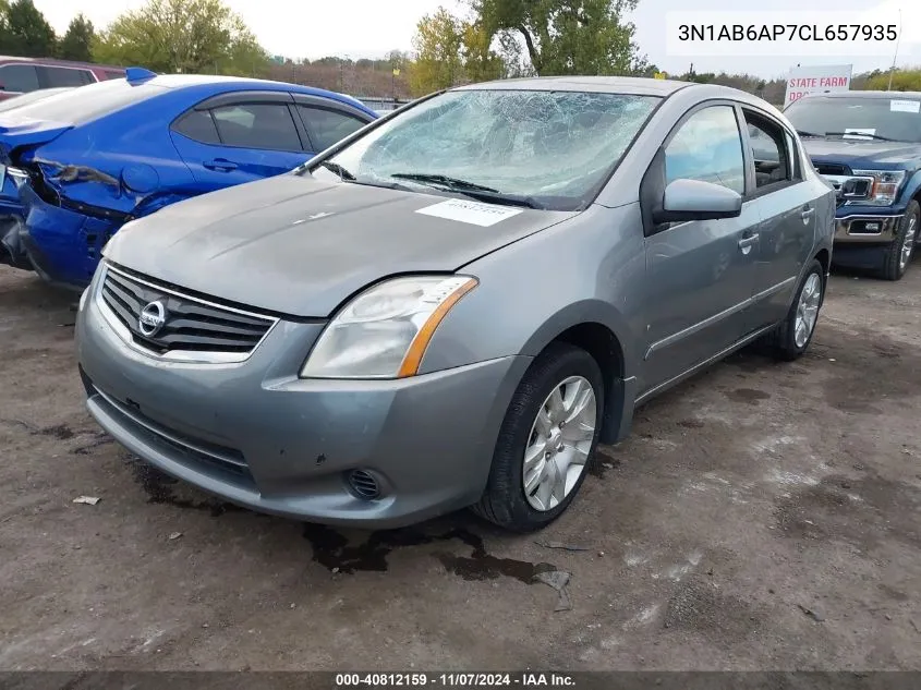 2012 Nissan Sentra 2.0 S VIN: 3N1AB6AP7CL657935 Lot: 40812159