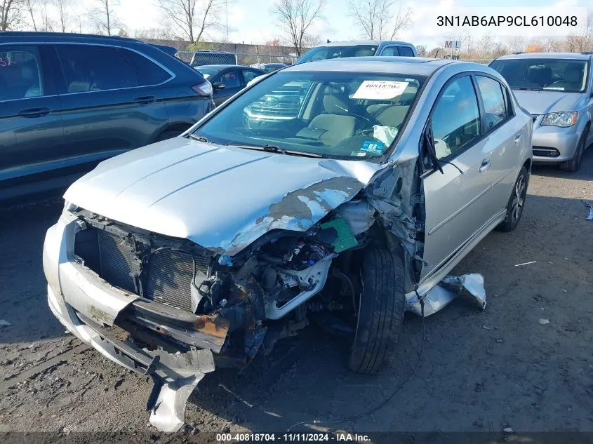 2012 Nissan Sentra 2.0 Sr VIN: 3N1AB6AP9CL610048 Lot: 40818704