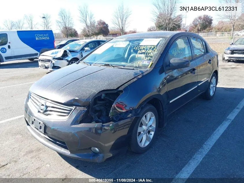 2012 Nissan Sentra 2.0 Sl VIN: 3N1AB6AP3CL612331 Lot: 40819355