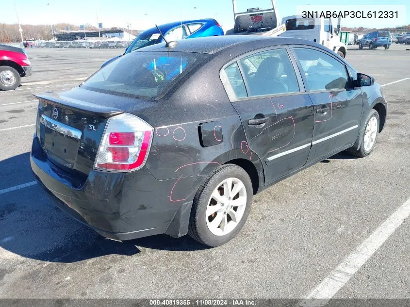 2012 Nissan Sentra 2.0 Sl VIN: 3N1AB6AP3CL612331 Lot: 40819355