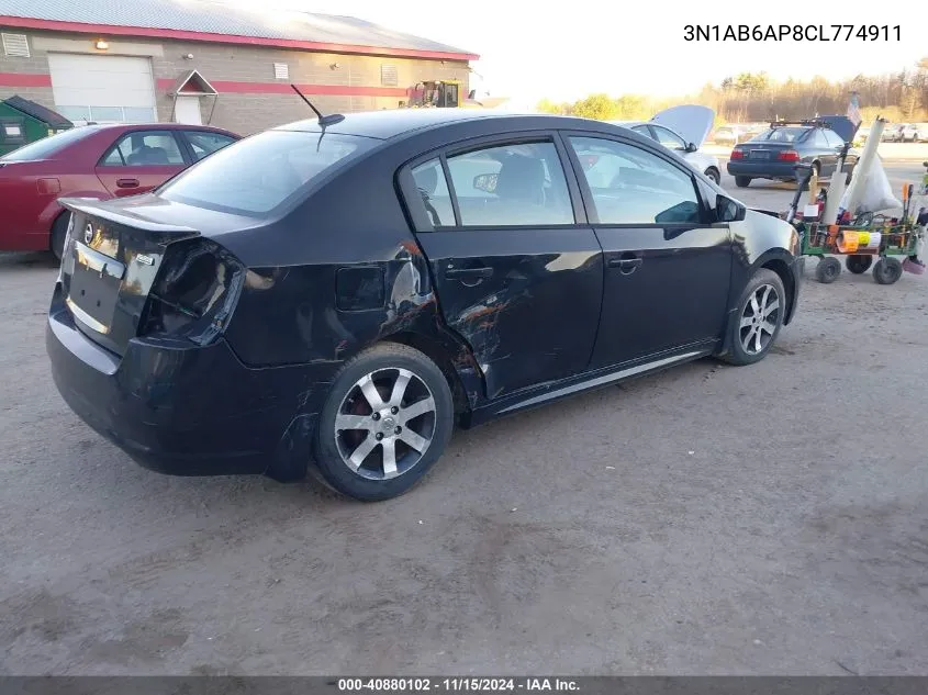 2012 Nissan Sentra 2.0 Sr VIN: 3N1AB6AP8CL774911 Lot: 40880102