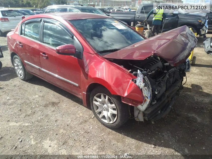 2012 Nissan Sentra 2.0 S VIN: 3N1AB6AP8CL712103 Lot: 40915683