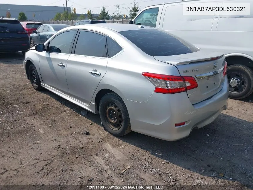 2013 Nissan Sentra VIN: 3N1AB7AP3DL630321 Lot: 12091109