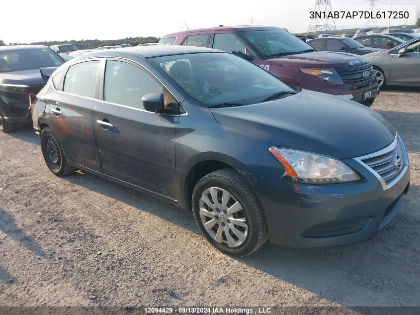 2013 Nissan Sentra S/Sv/Sr/Sl VIN: 3N1AB7AP7DL617250 Lot: 12094429