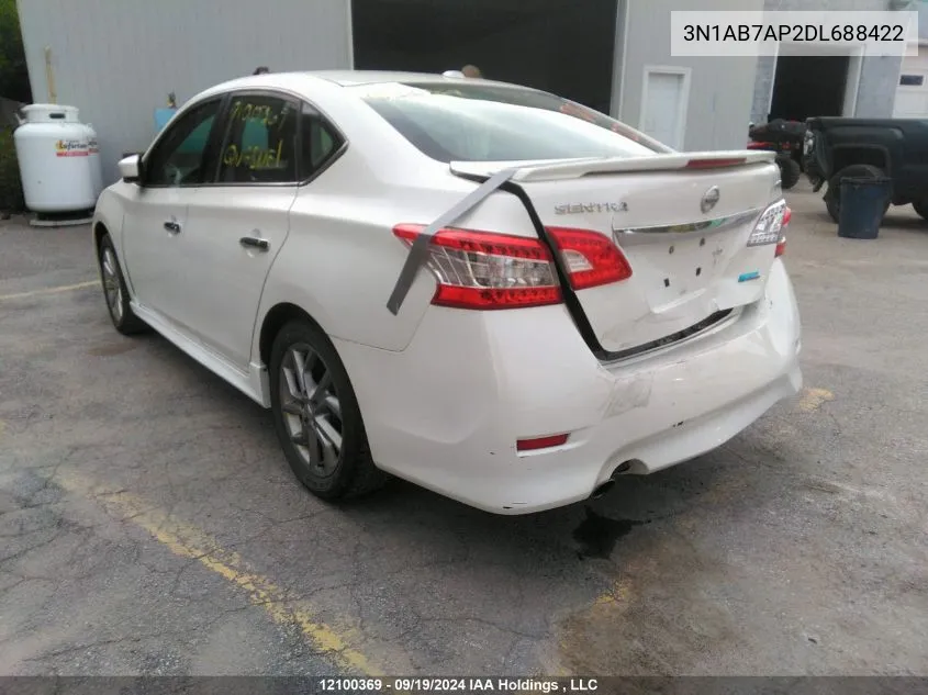 2013 Nissan Sentra S/Sv/Sr/Sl VIN: 3N1AB7AP2DL688422 Lot: 12100369