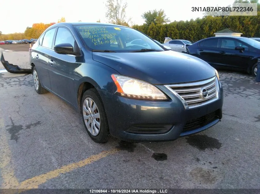 2013 Nissan Sentra VIN: 3N1AB7AP8DL722346 Lot: 12106944