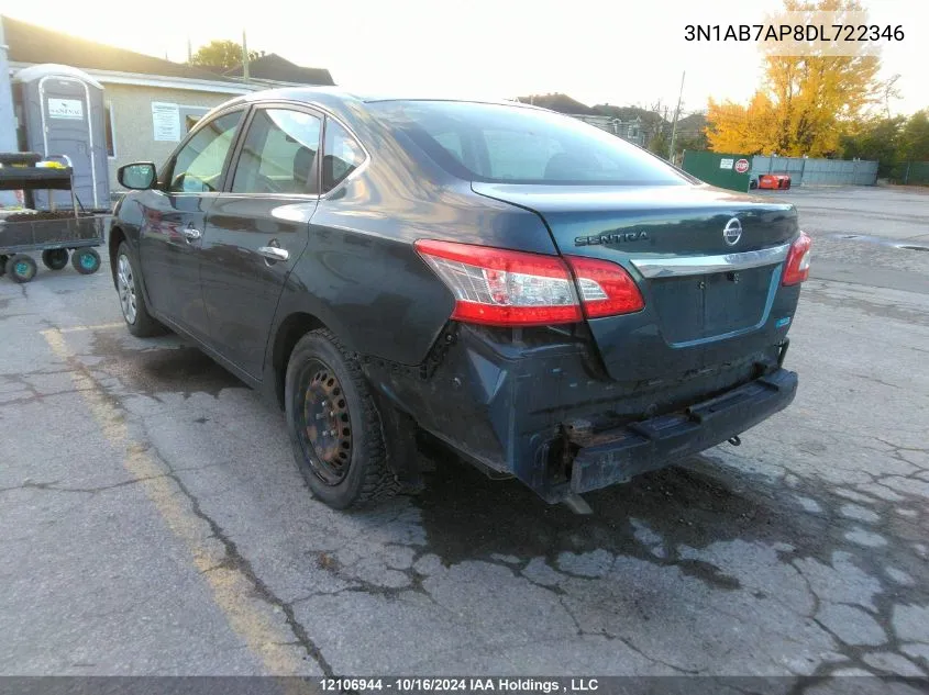 2013 Nissan Sentra VIN: 3N1AB7AP8DL722346 Lot: 12106944