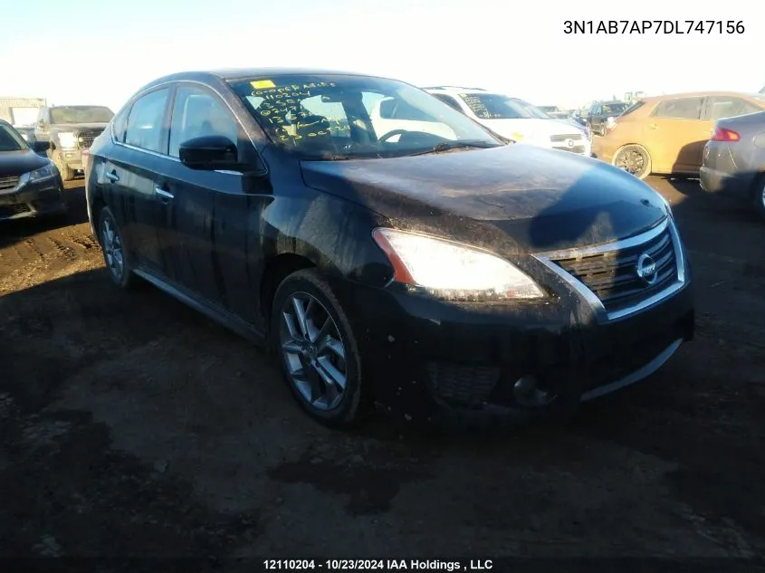 2013 Nissan Sentra VIN: 3N1AB7AP7DL747156 Lot: 12110204