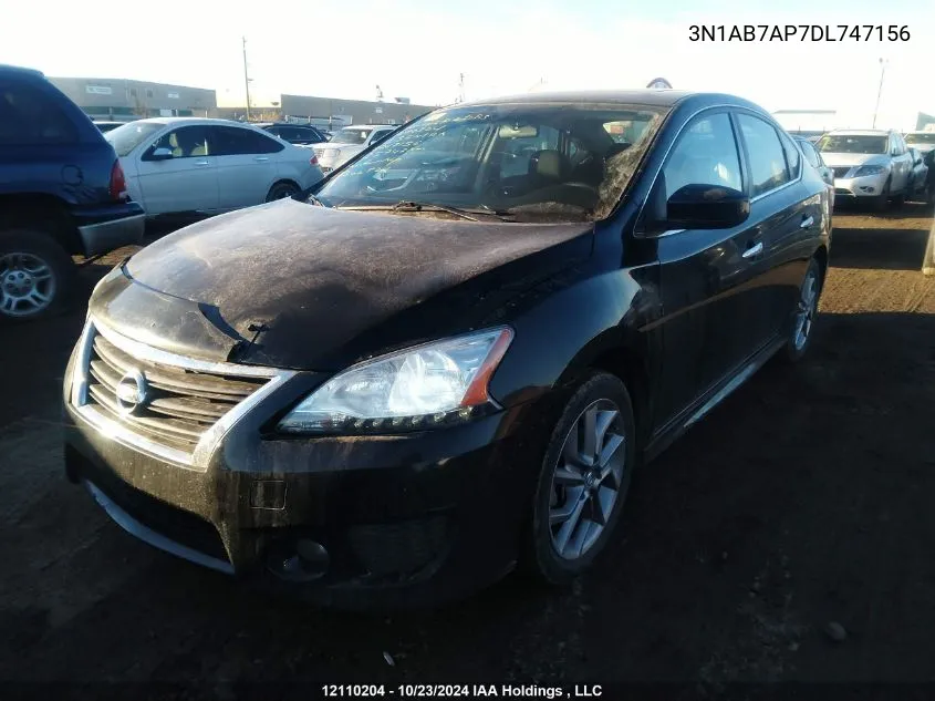 2013 Nissan Sentra VIN: 3N1AB7AP7DL747156 Lot: 12110204