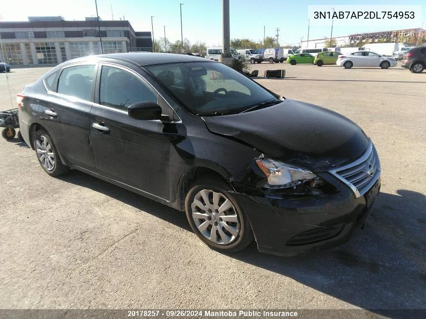 3N1AB7AP2DL754953 2013 Nissan Sentra S/Sv/Sr/Sl