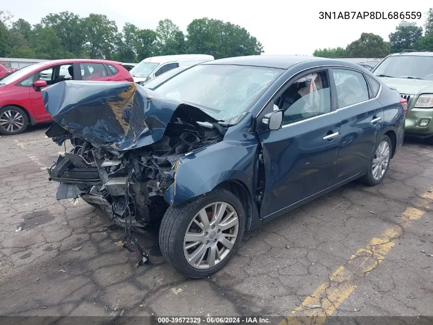 2013 Nissan Sentra Sl VIN: 3N1AB7AP8DL686559 Lot: 39572329