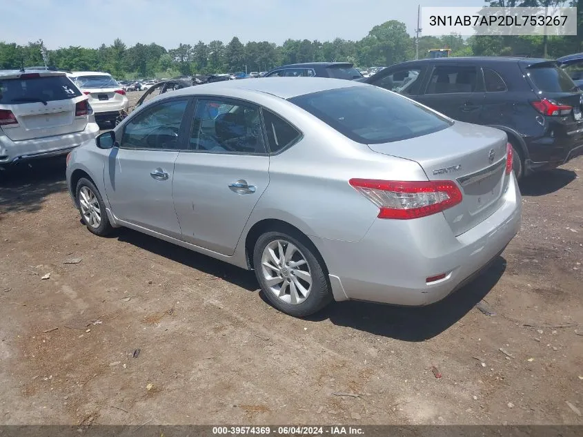 2013 Nissan Sentra S VIN: 3N1AB7AP2DL753267 Lot: 39574369