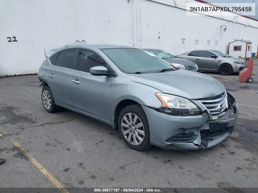 2013 Nissan Sentra Sv VIN: 3N1AB7APXDL795458 Lot: 39577197