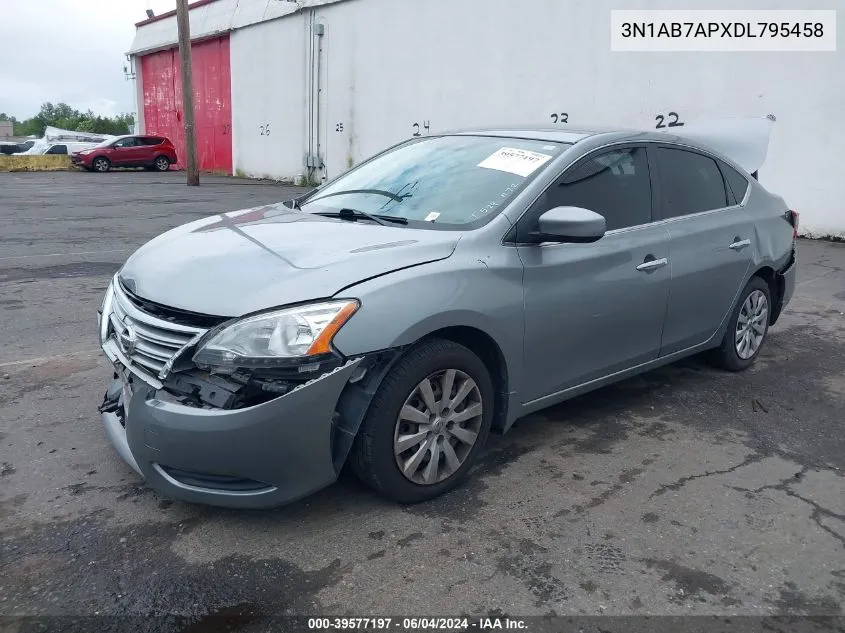 2013 Nissan Sentra Sv VIN: 3N1AB7APXDL795458 Lot: 39577197