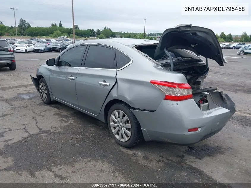 2013 Nissan Sentra Sv VIN: 3N1AB7APXDL795458 Lot: 39577197