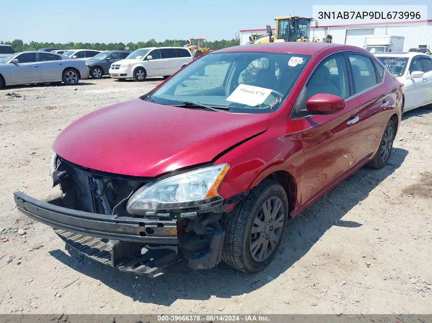 2013 Nissan Sentra Sv VIN: 3N1AB7AP9DL673996 Lot: 39666378