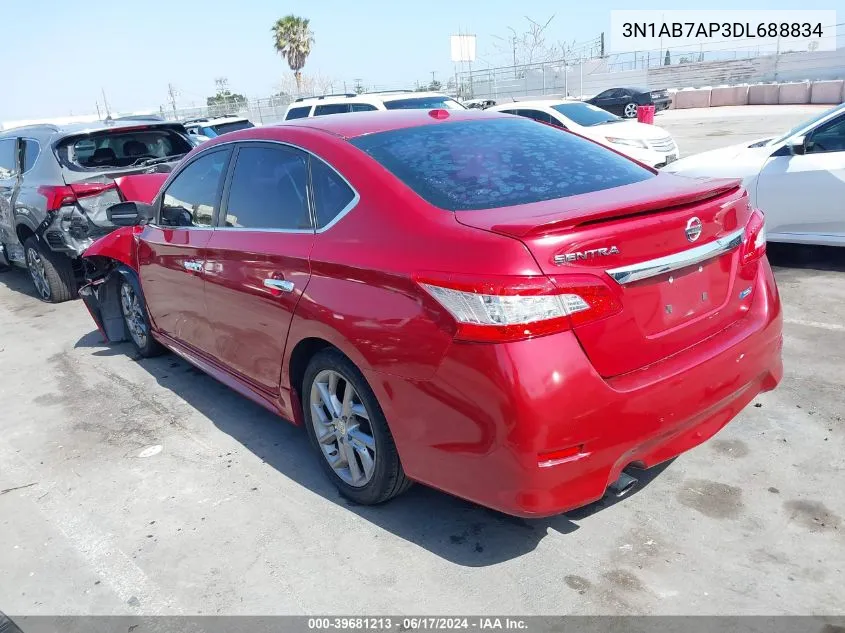 3N1AB7AP3DL688834 2013 Nissan Sentra Sr