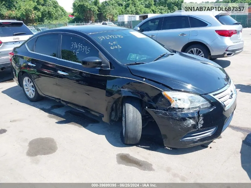 2013 Nissan Sentra Sv VIN: 3N1AB7AP1DL687357 Lot: 39699395